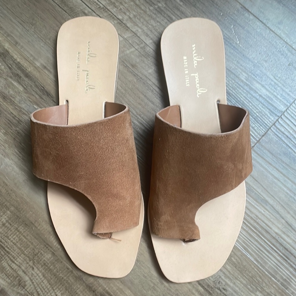 Mila Paoli Leather Sandals Womens EU 38